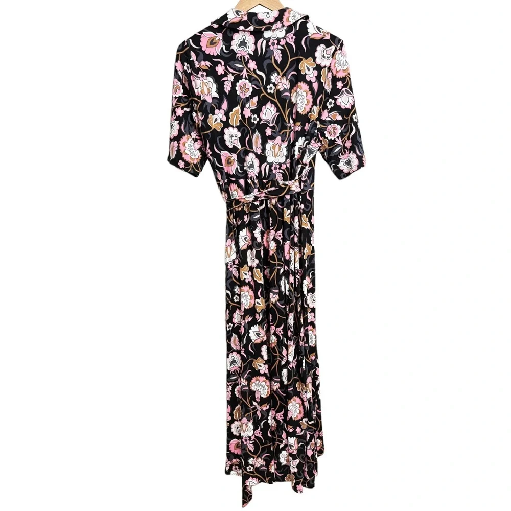 Boden Tall Lavinia Jersey Wrap Midi Dress Floral Print - Picture 3 of 7